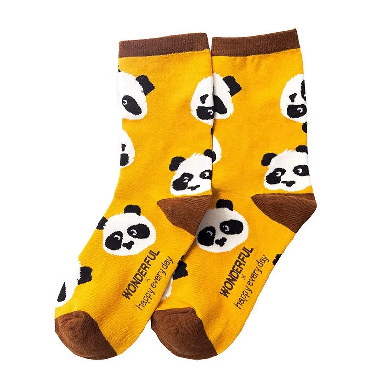 

Women's Chinese Fashion Kung Fu Panda Jacquard Socks, Pantone color