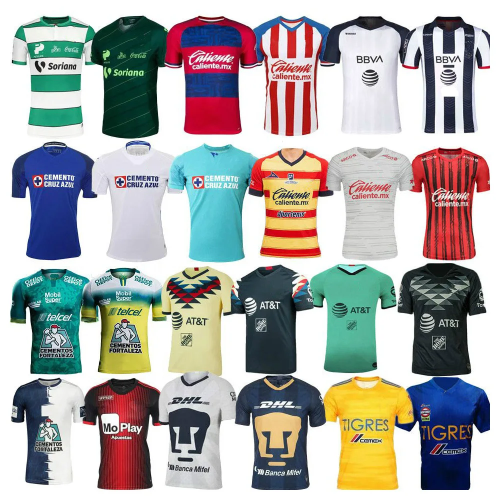 

2021 NEW Wholesale Custom Thai Santos Mexico Teams Toluca Camiseta de futbol America Tigres Monterrey Morelia Soccer Jersey, All are avaliable