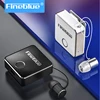 Wireless headset monaural in-ear headphones running to drive collar clip design headset square