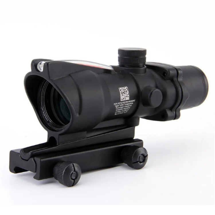 

Hot Sale Hunting Riflescope ACOG 4X32 scopes Real Fiber Optics Red green Illuminated Tactical Optical Sight Scope