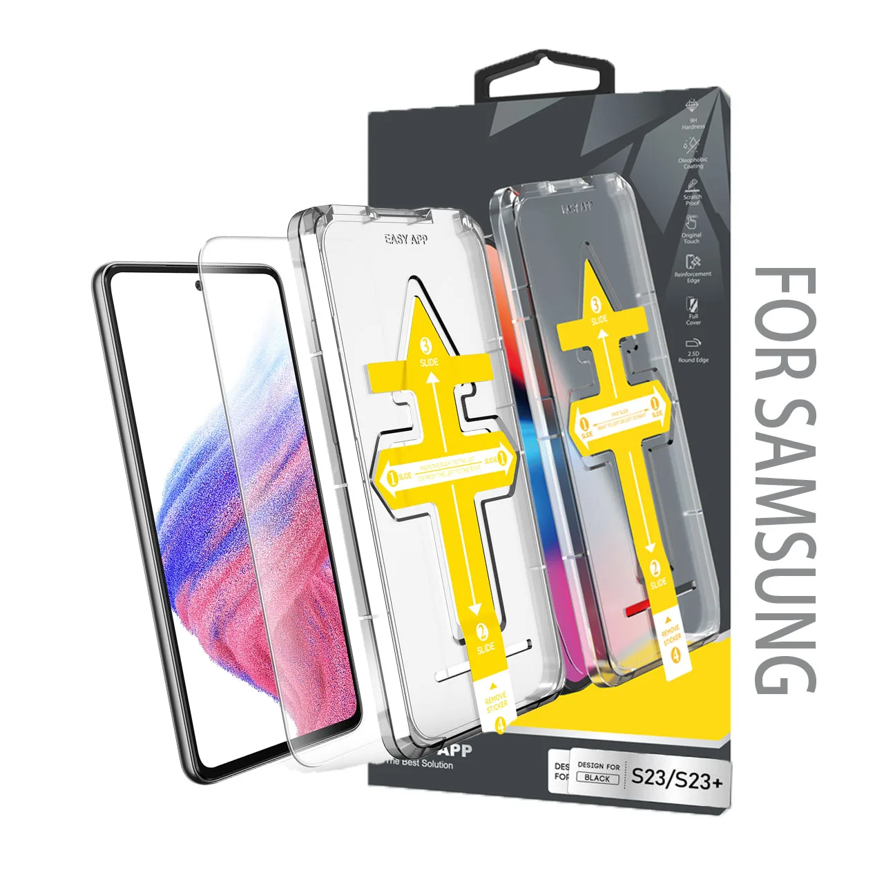 

Tempered Glass For Samsung Galaxy A54 A14 A34 A24 A73 A53 A52 S21FE M54 S20FE A33 5G Glass Screen Protector Protective Film