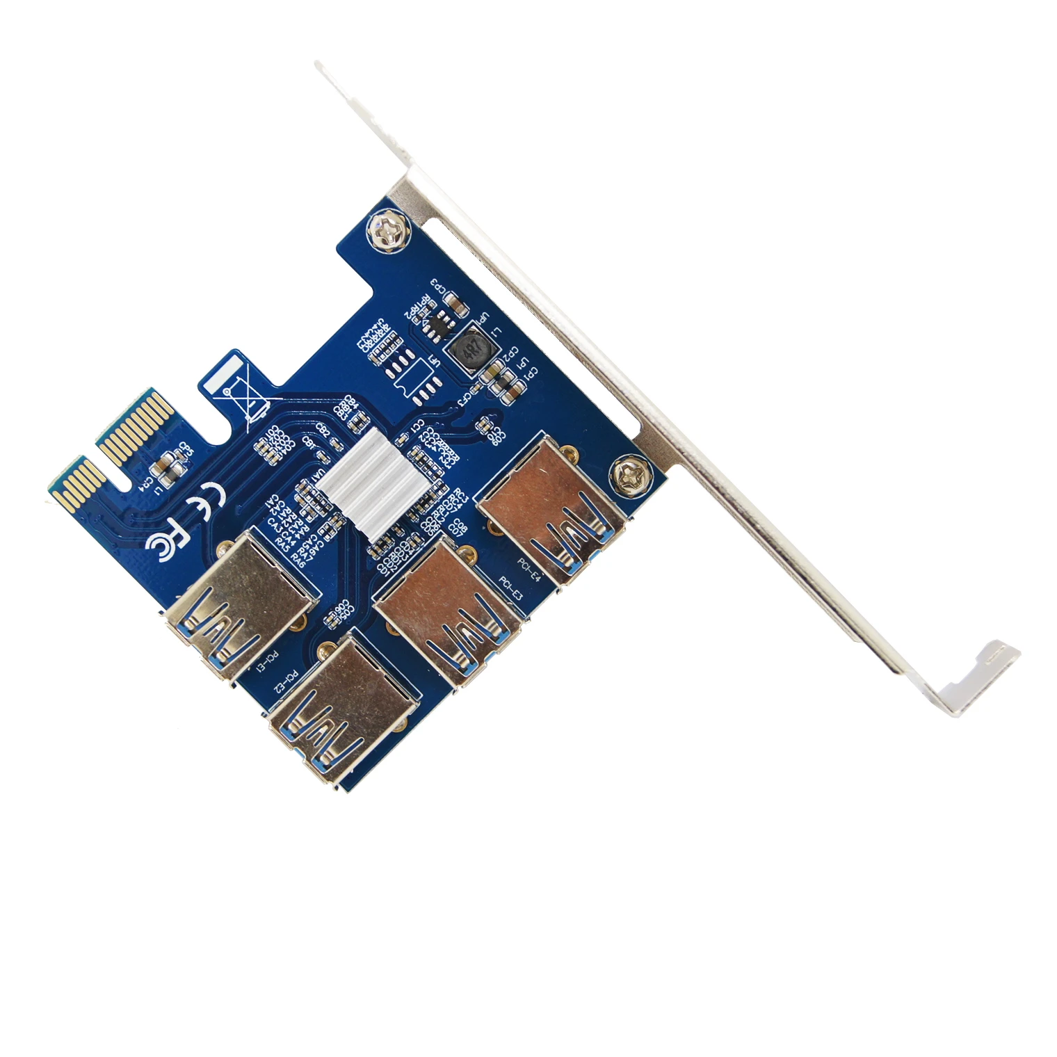 

Meitk 1 to 4 Port PCI-E to PCI-E USB3.0 Dedicated Card, Blue