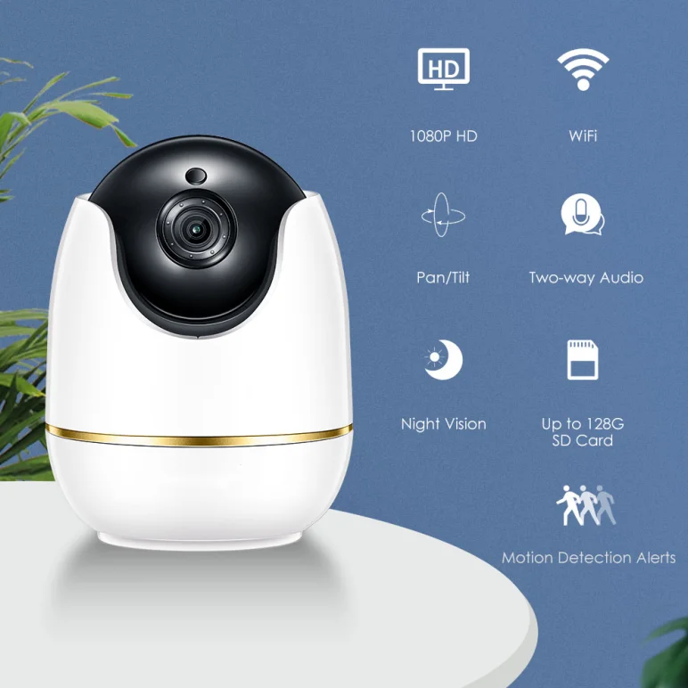 1080p Smart Home Wilress IP PTZ Camera with AI Smart Detection