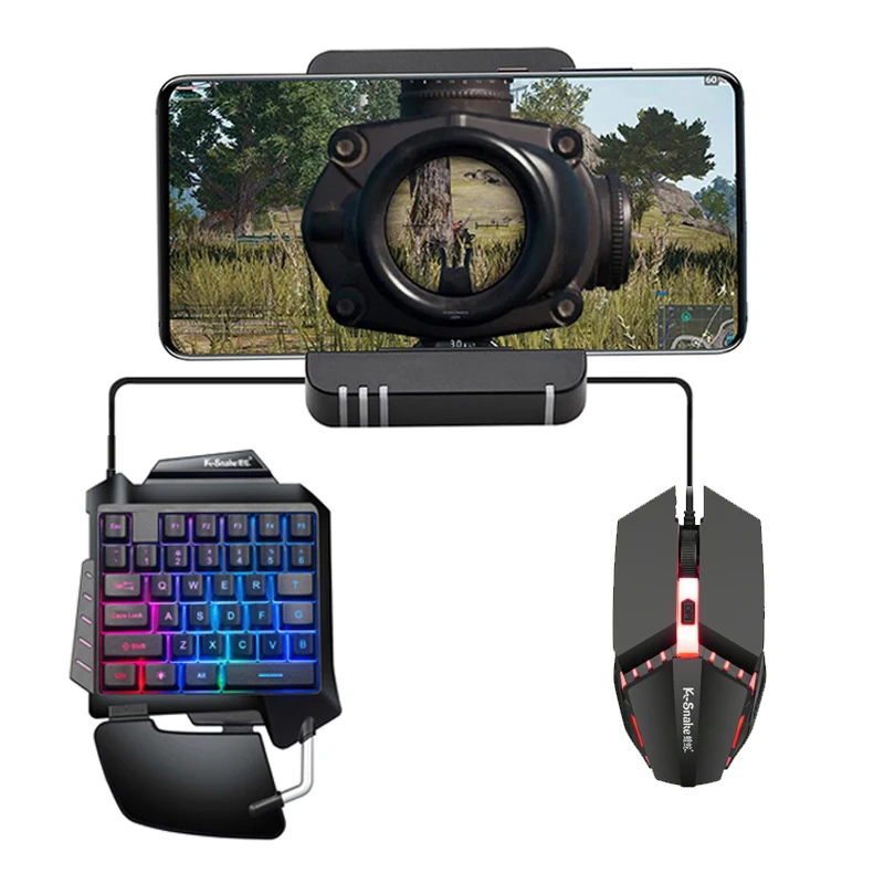 

Factory Directly Sell Mouse And Keyboard Controller For PUBG Android And Ios For Mobile Phone Game Adaptor, Black