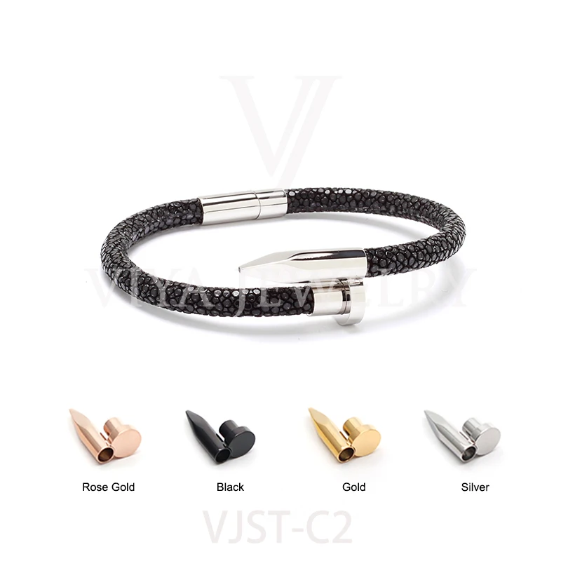 

Metal personalized leather bracelets for men