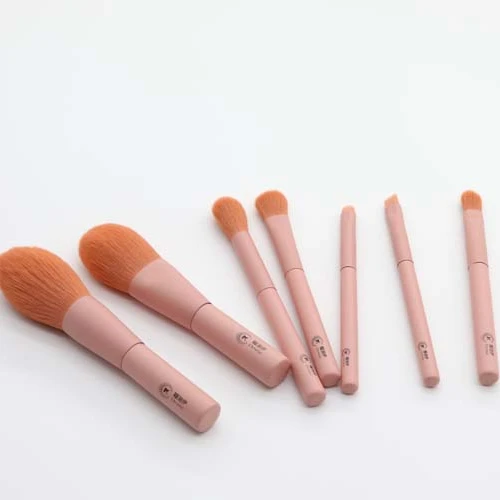 

2021 durable pink fiber hair professional makeup brush 7 sets