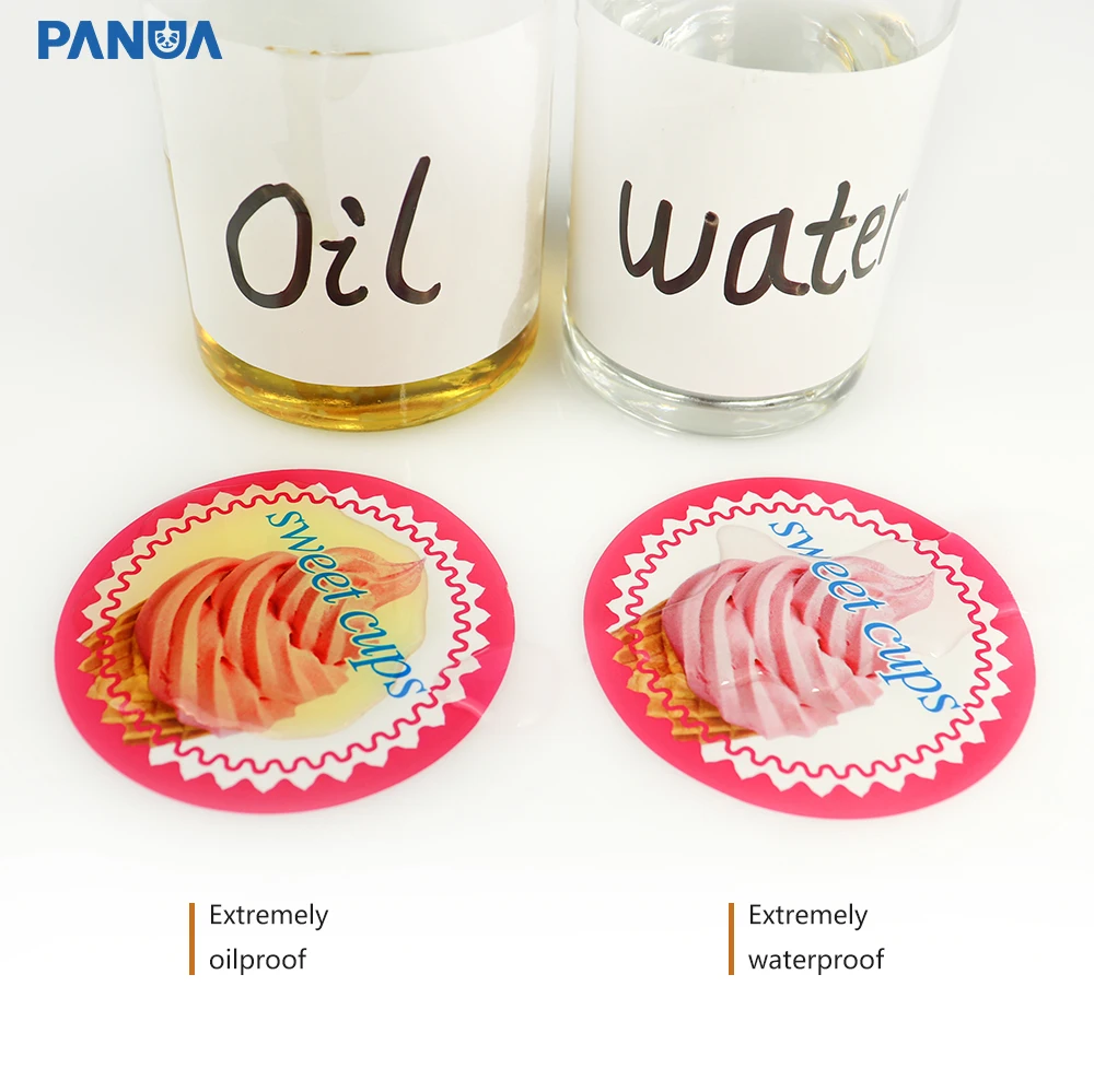 Bottle Seal Sticker Paper Custom Printing Waterproof Blank Food
