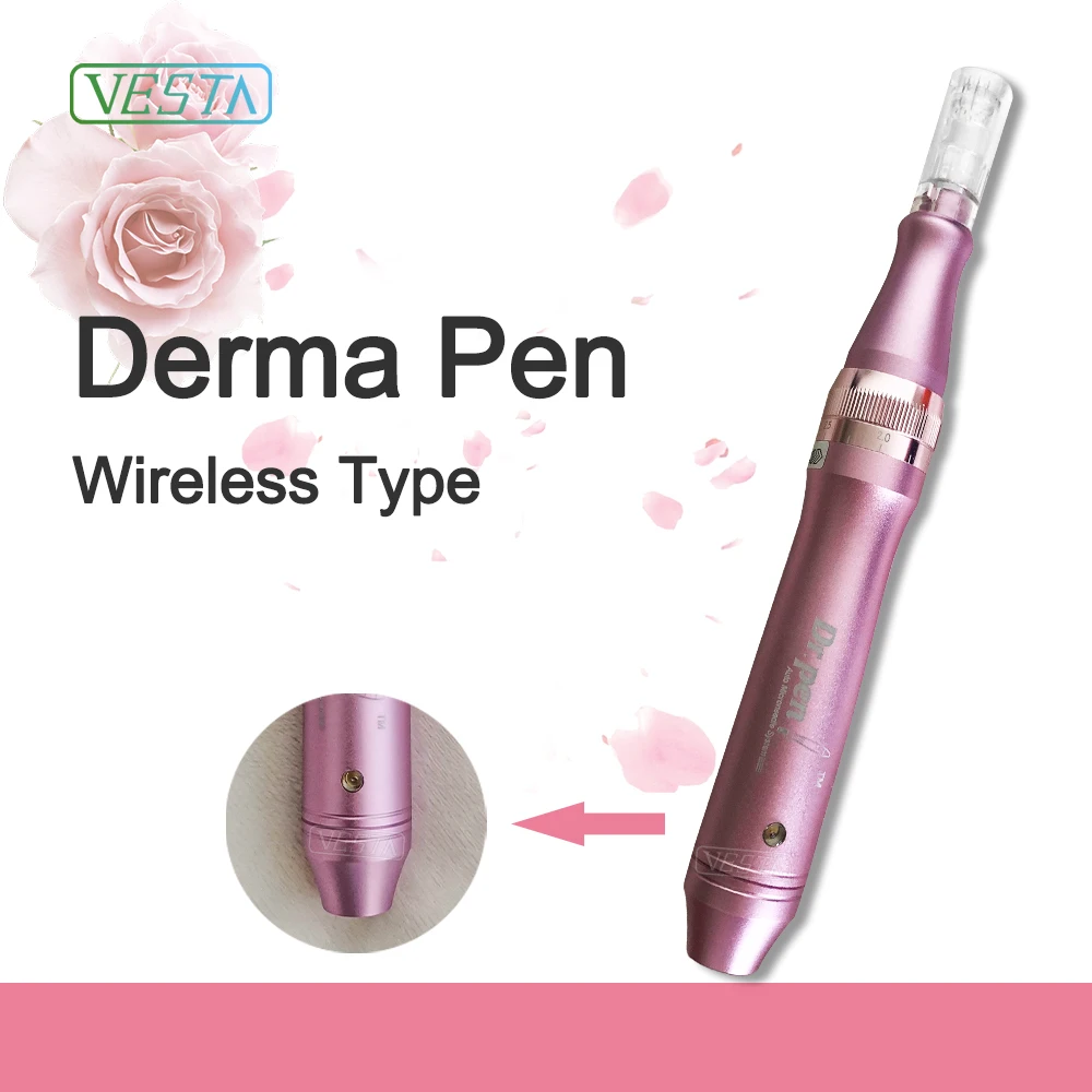 

VESTA professional agujas dermapen adapter different needles and multiple models best sell in store, Pink