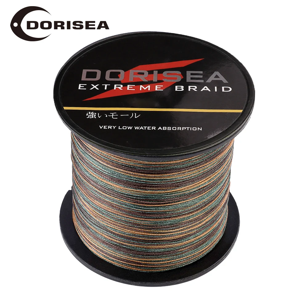 

DORISEA New Color Blue Camo Moss Camo 8 Strands 100M-2000M 6-300LB 100% PE Braided Multifilament Fishing Line, Black,blue,green,yellow,white,red,grey, multicolor and so on