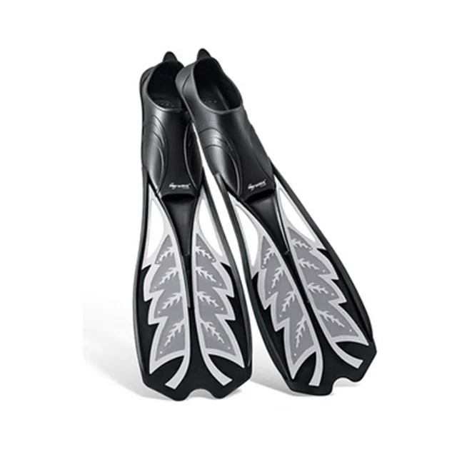 

swimming training fins swim shark fins professional portable swim fins diving flippers, Black / blue