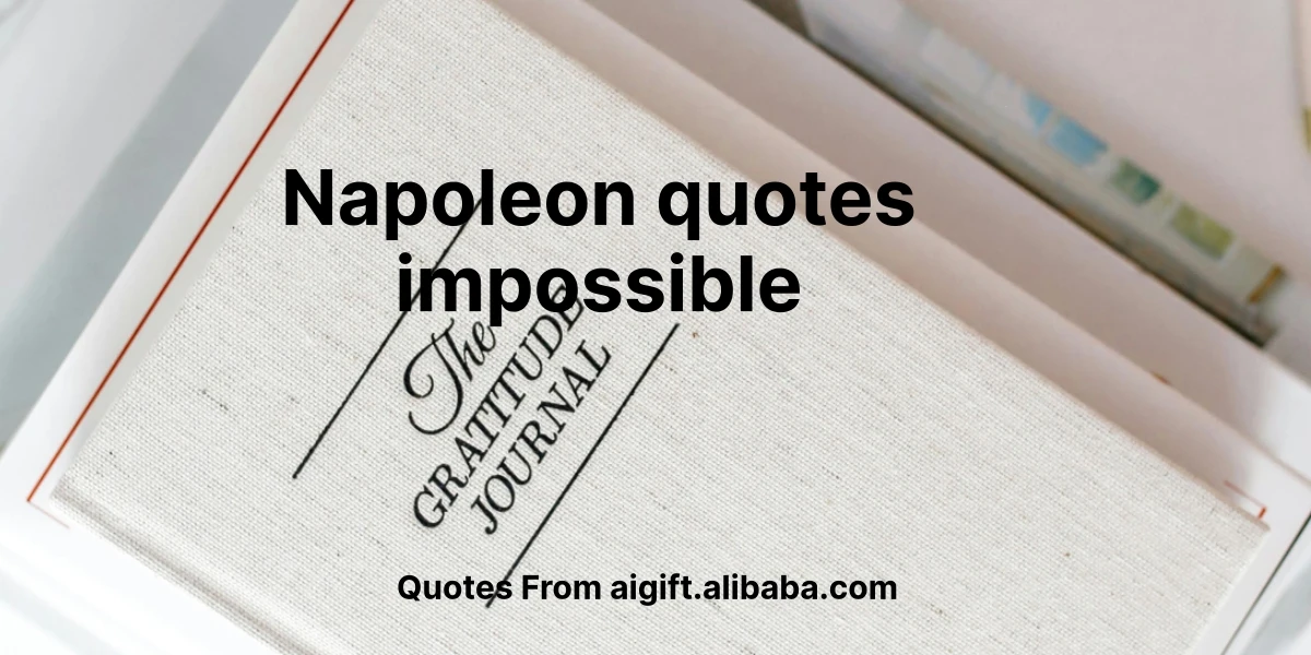 napoleon quotes impossible