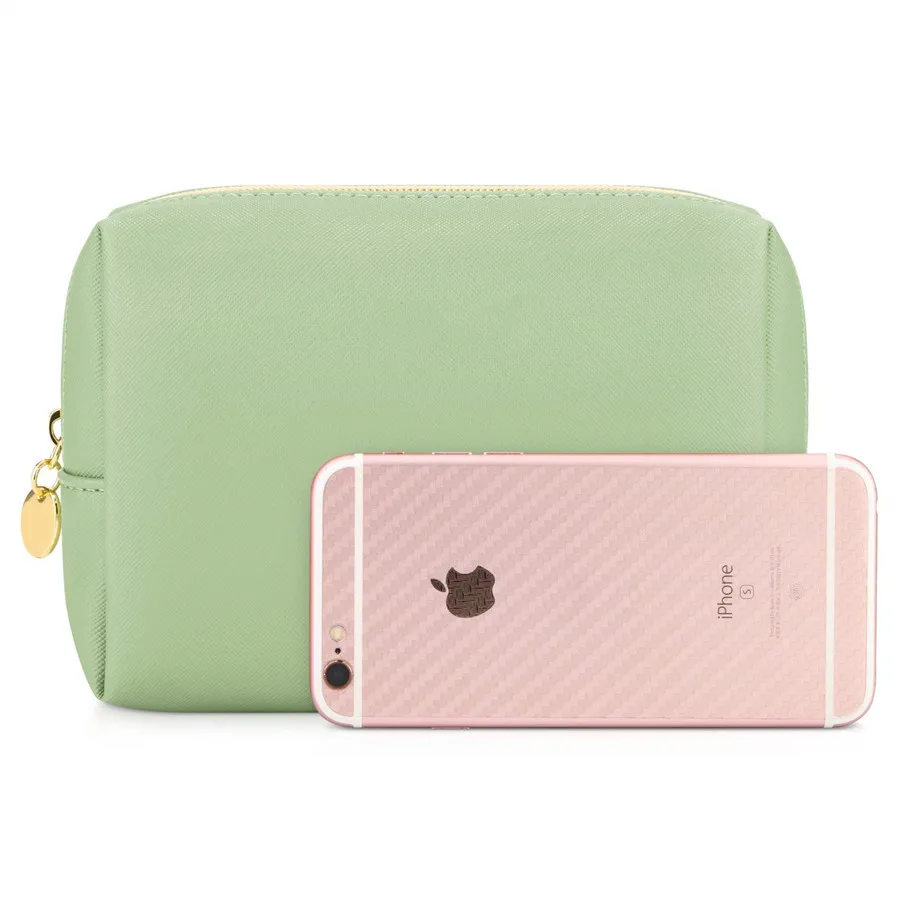 

factory OEM custom Premium makeup PU travel toiletry women's cosmetic bag for Girls, Green or customized colors