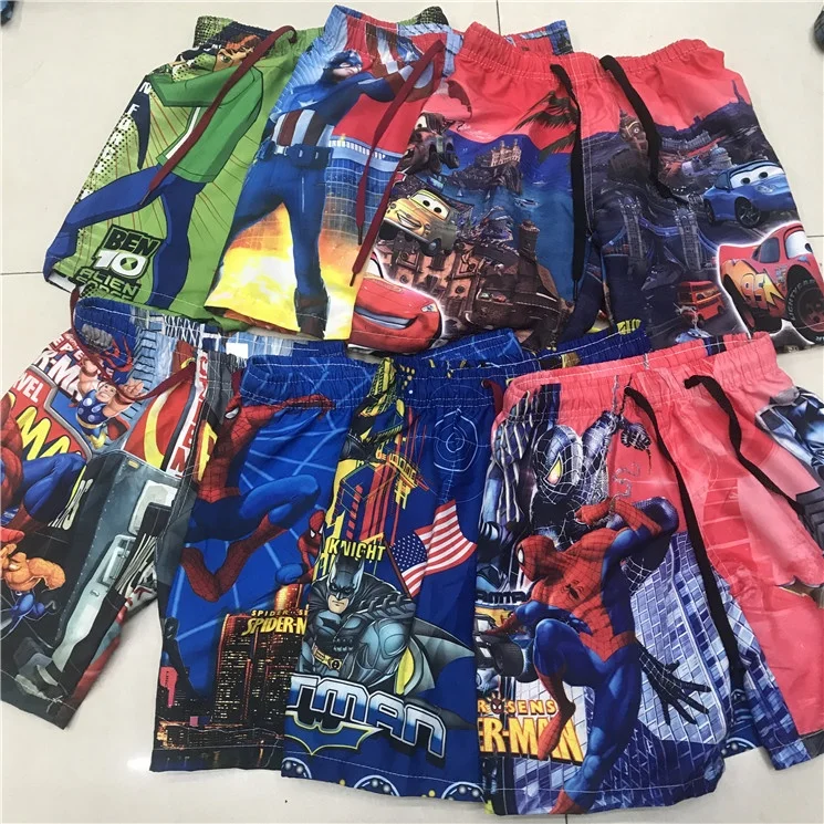 

1.29 Dollar BK080 Mix many cute flower sublimation print boys children swimwear beach play kids swim shorts, Mixed color same as pictures