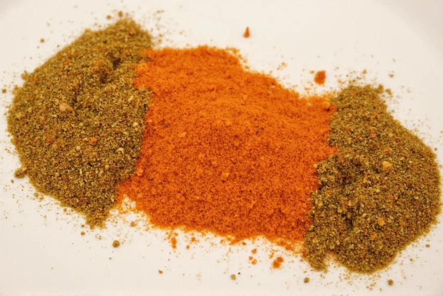 Spices displayed next to healthy ingredients