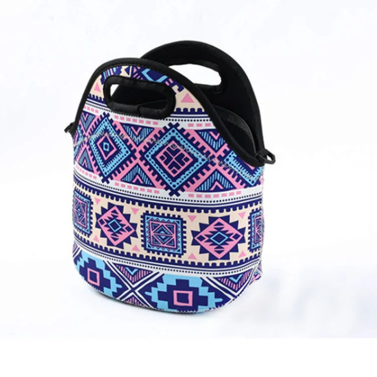 

Custom high quality neoprene thermal lunch bag portable printing cooler tote bag, 1,2,3,4,5,6