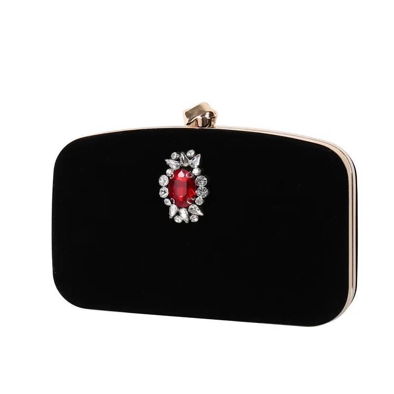 

M025 Hot Sale Fashion Luxury Red Jeweled Decoration Designer Ladies Bag 2021 Wedding Evening Clutch Bags For Women