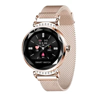 

2019 Newest Fashion H2 Women Smart Watch 3D Diamond Glass Heart Rate Blood Pressure Blood Pressure Best Gift Ladies Smartwatch