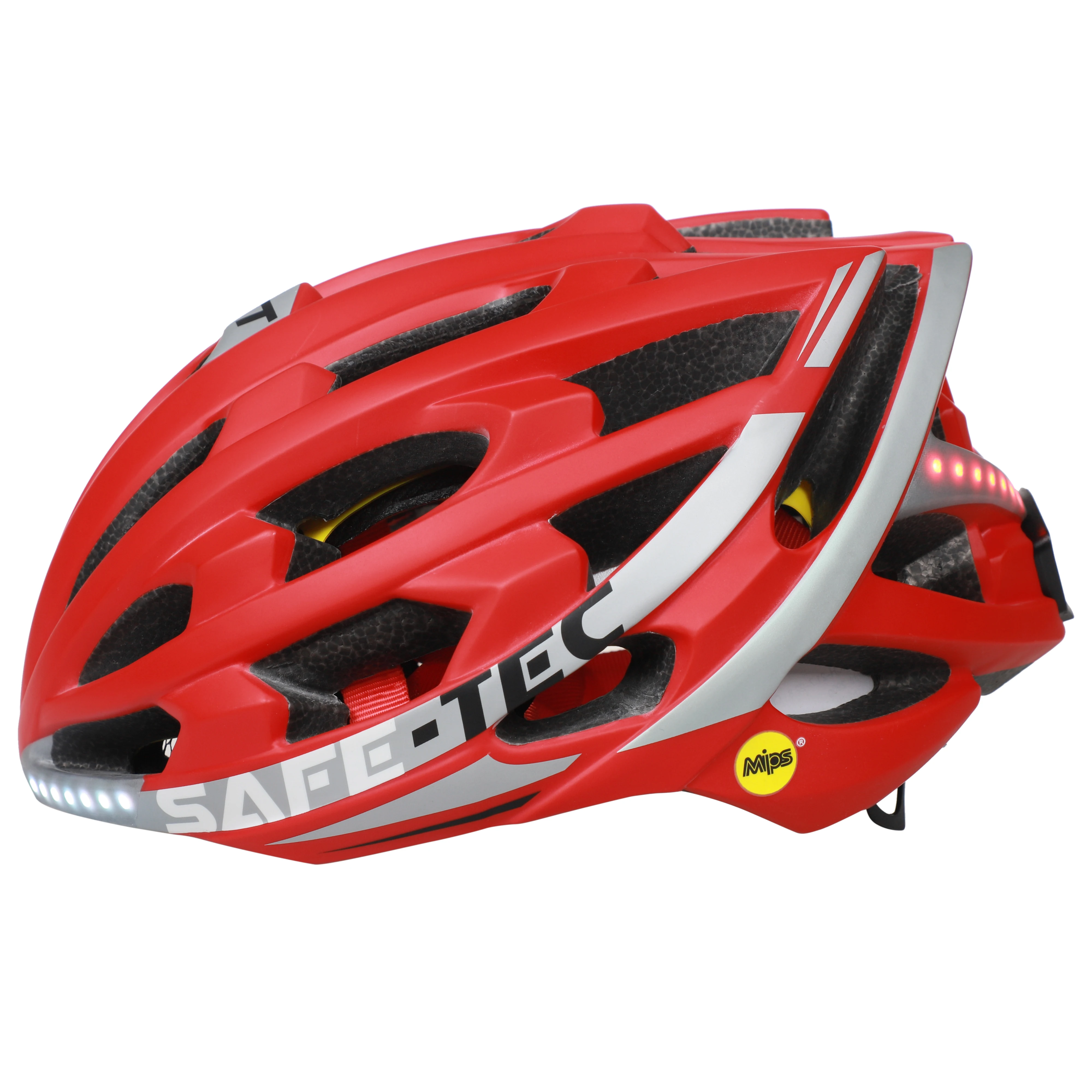 

Mountain Bike US Stock Caaque BAABALI LED light Bicycle wireless MTB Road Bike Scooter PC Electric Smart Cycling Helmet, Red