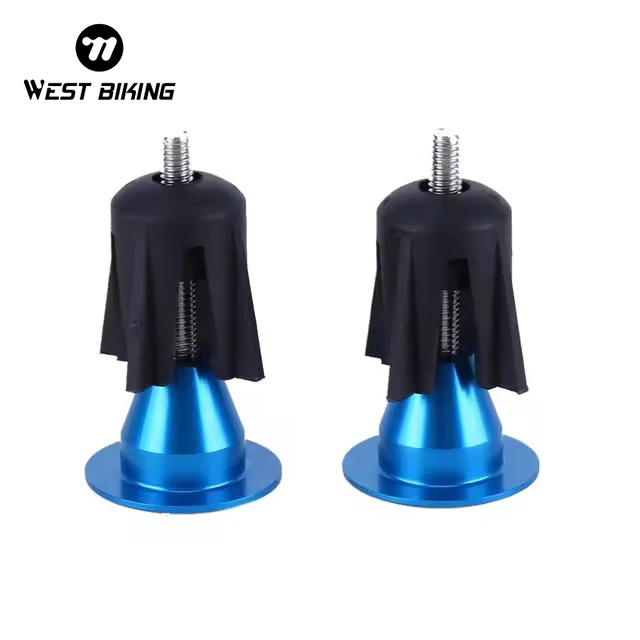 WEST BIKING Bicycle Parts 10 Pcs 12.6cm 3cm Aluminum Alloy+Plastic Handlebar Cap Bike Cycling Grips End Plugs Convenient Bike