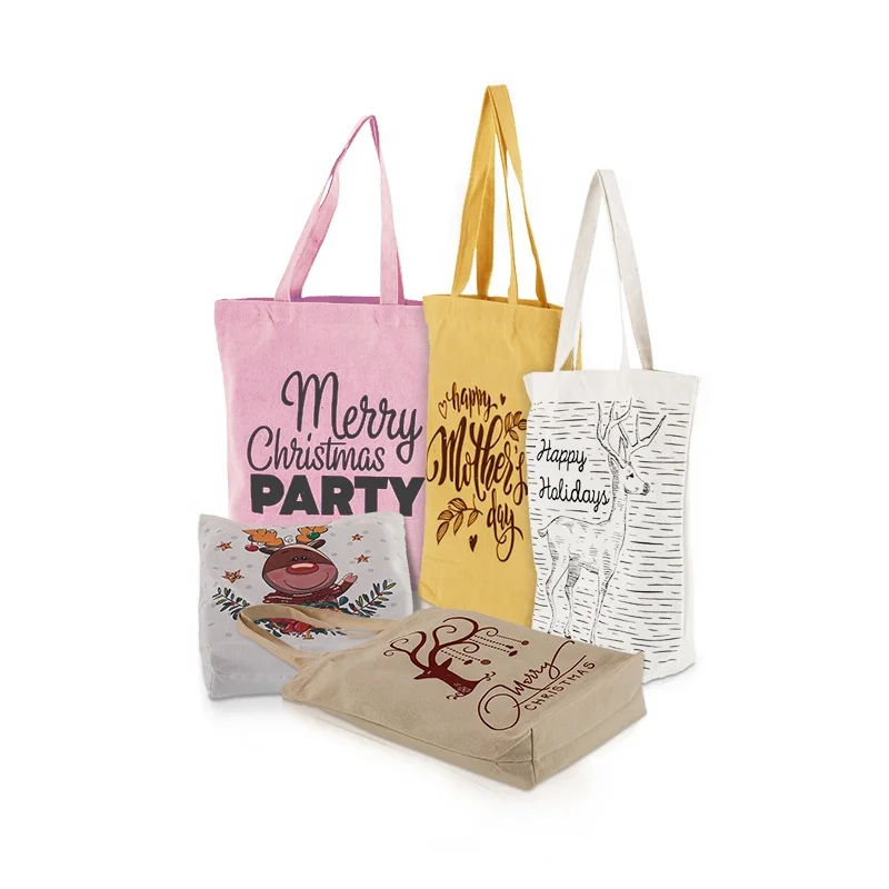 

13.8*14.6*3.9 Canvas Shopping Organic Cotton Sling Custom Logo Tote Bag, Customized color