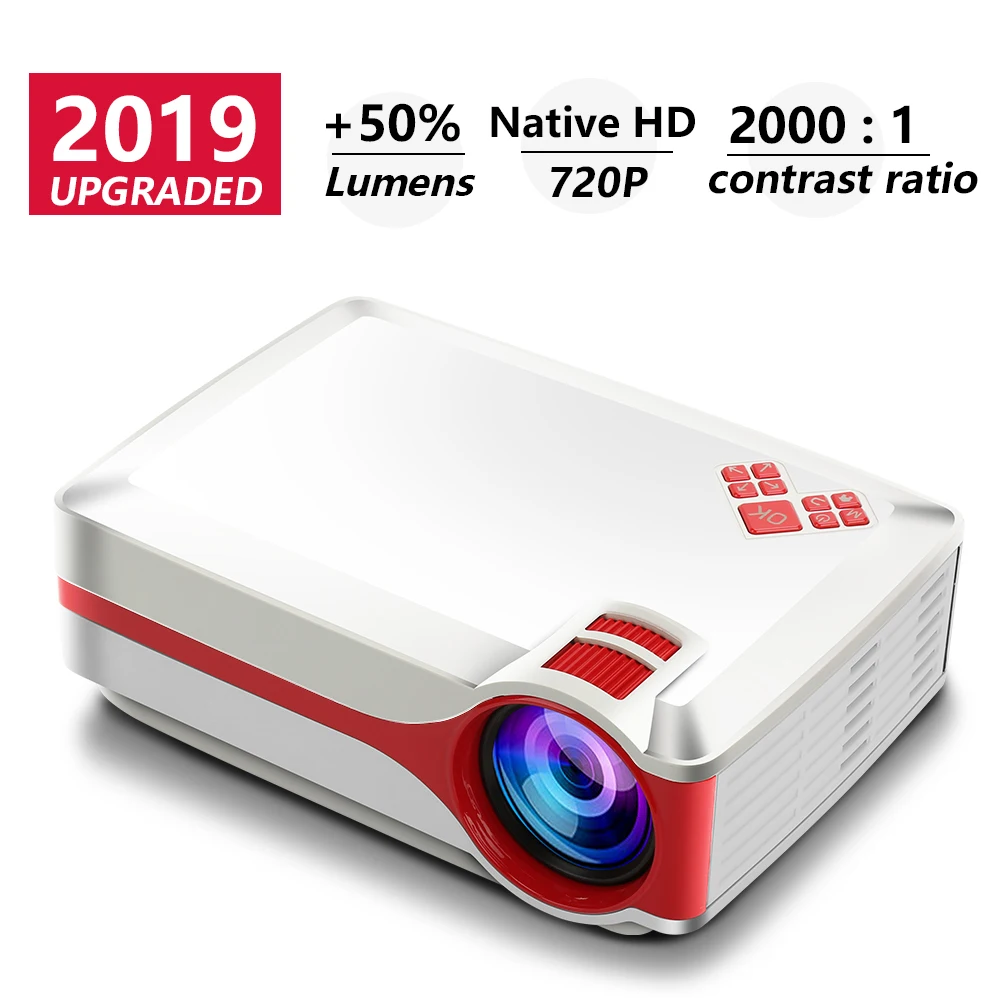 

[Retailer Hot ] 2019 New Mini 720p HD LCD Video 3000 Lumens High Brightness Home Theater Projector