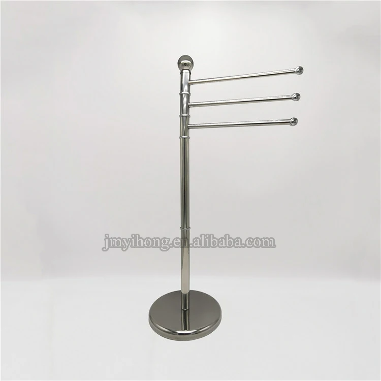 Hot Sale Stainless Steel Hotel Floor Free Standing Vertical Three Rail