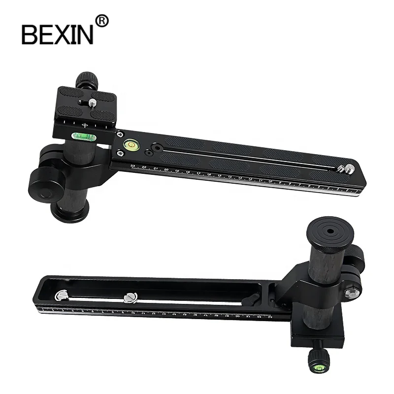 

BEXIN Carbon Fiber Column Holder Camera Telephoto Quick Release Plate Bracket DSLR Camera Long Lens Plate for Arca Swiss, Black