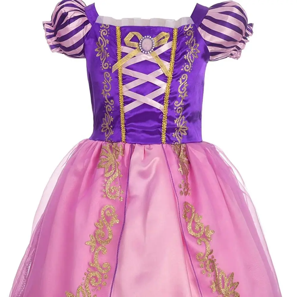 

Girls' Princess Dress up Fairy Tales Costume Cosplay Party with Long Braid Accessories