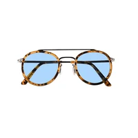 

Fashion italian unisex acetate double bridge sunglasses