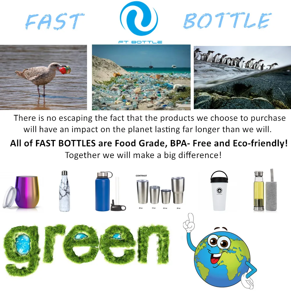 BPA Free Multi-color 350ml 500ml 750ml 1000ml vacuum insulated stainless steel leak-proof double wall hot sport water bottle 