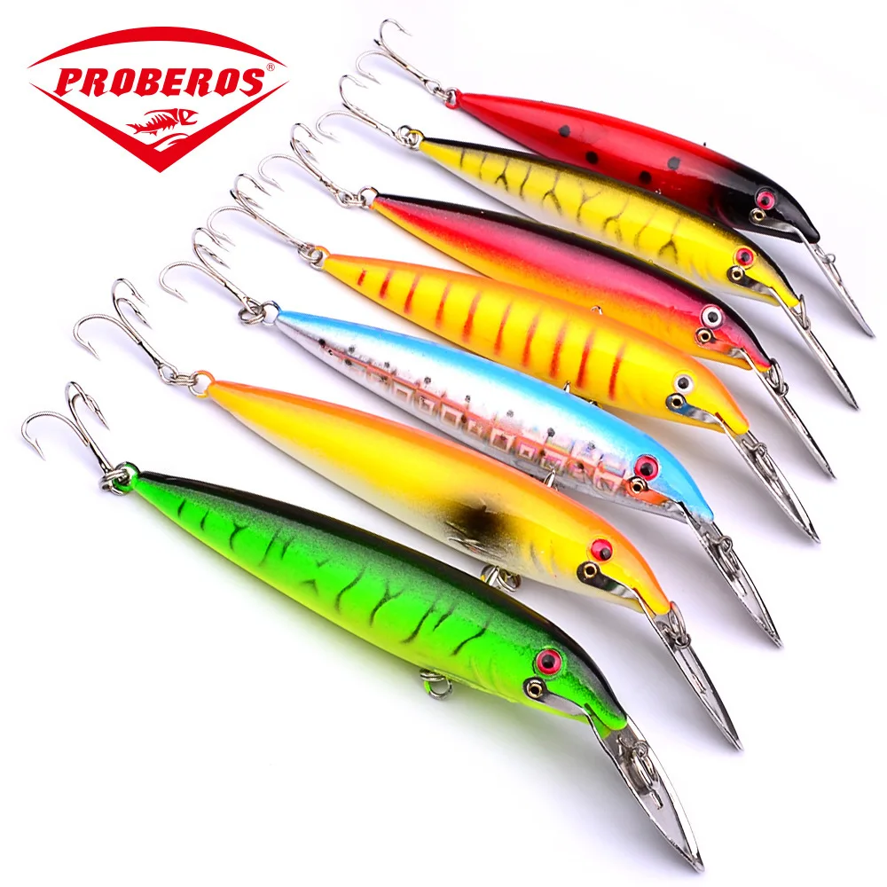 

1pc 140mm 16.2g Japan Hard Bait Minnow Fishing Lures Pesca 4# Hooks Sea Fishing Deep dive Wobbler Decoy Artificial bait