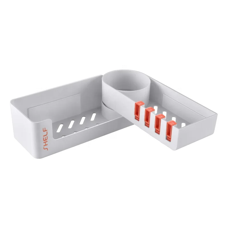 

Hotel bathroom seamless strong sticker storage rack rotating rack flat triangle storage