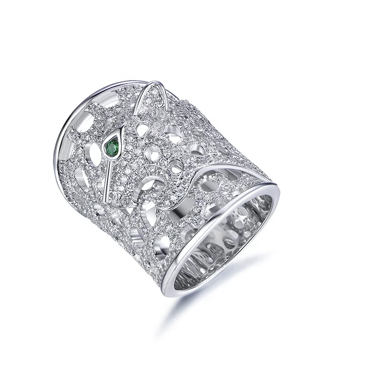 

Hot Sale Luxury Noble Neutral Zircon Custom Silver Ring
