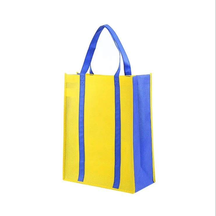 

Promotional recyclable carry reusable non woven fabric shopping bag with long handles