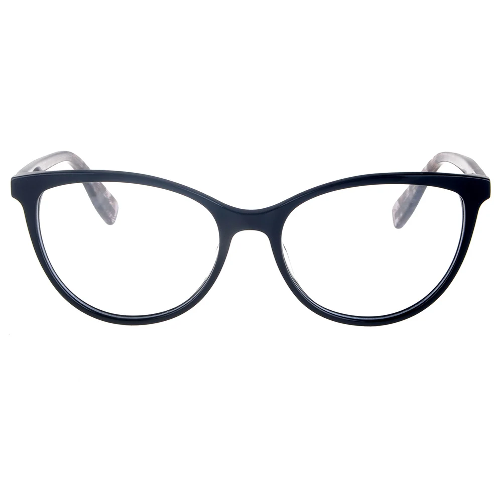 

Fashion cat eye acetate matte black eyeglass frames optical