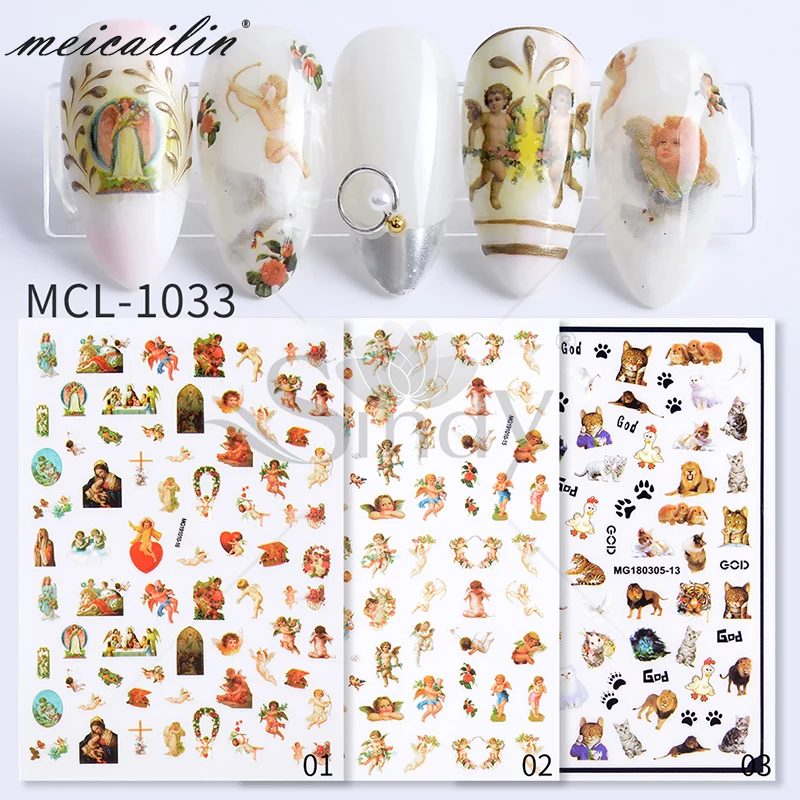 

Custom Design Baby angel nail art stickers for nail supplies