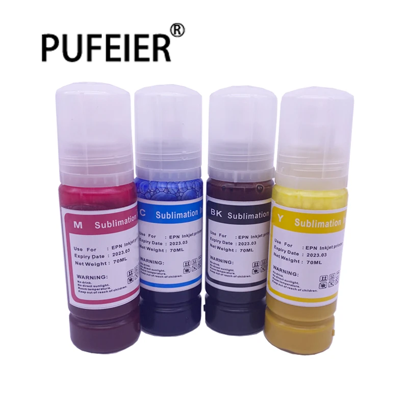 

70ML Bottle 504 544 Refill Sublimation Ink For Epson L4150 L4160 L6161 L6171 L6191 L3110 L3150 Inkjet Printer Sublimation Ink