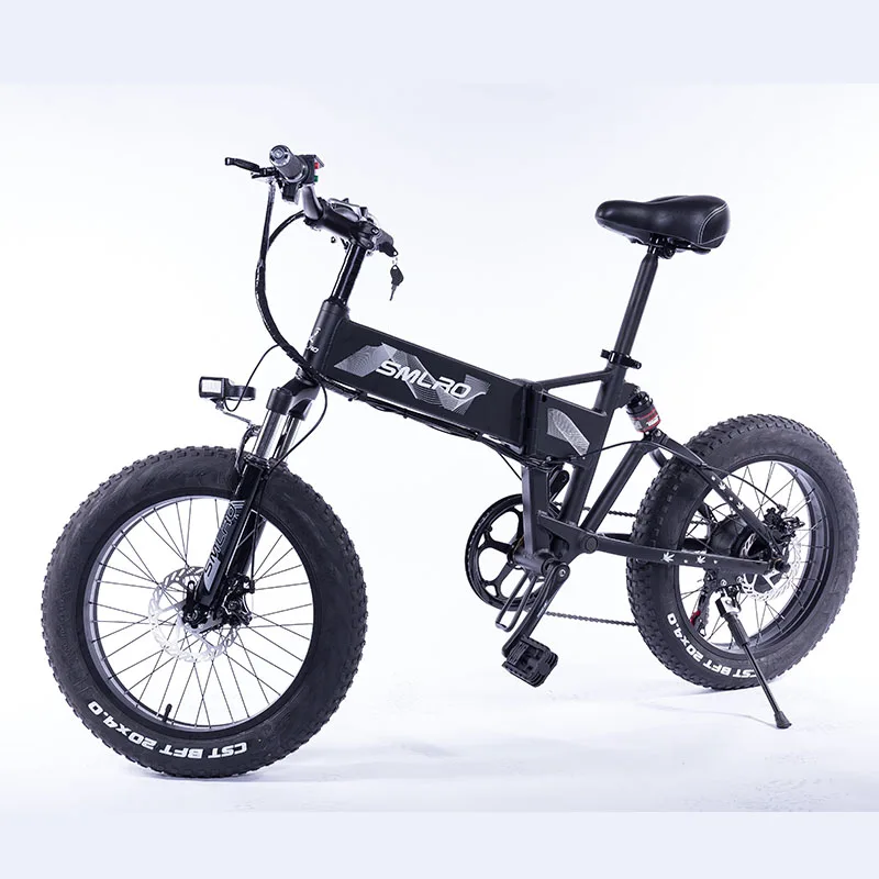 

New Smlro M6 500W Rear Hub Motor 14Ah Famous Brand Lithium Battery Ebike 7 Speed Level Fat Tire Snow Electric Bike, As picture show