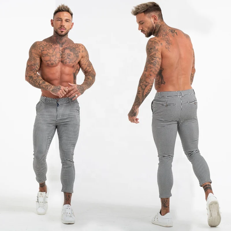 Skinny Check Trousers v2 - Grey | SAINT JAXON