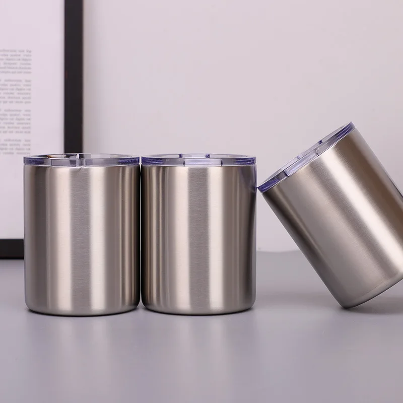 

300ML Stainless Steel Wine Cup Thermos Vacuum Water Mug With Lid, Silver