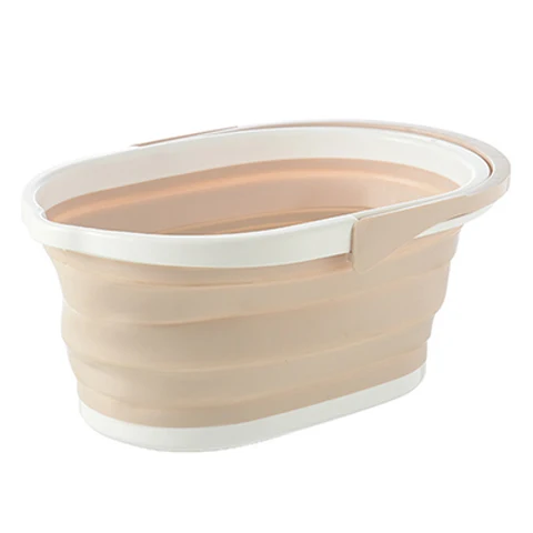 

Folding Bucket Car Wash Outdoor Thick Silicone Fishing Supplies Hand-held folding mop bucket portable water storage bucket, Blue,pink, yellow