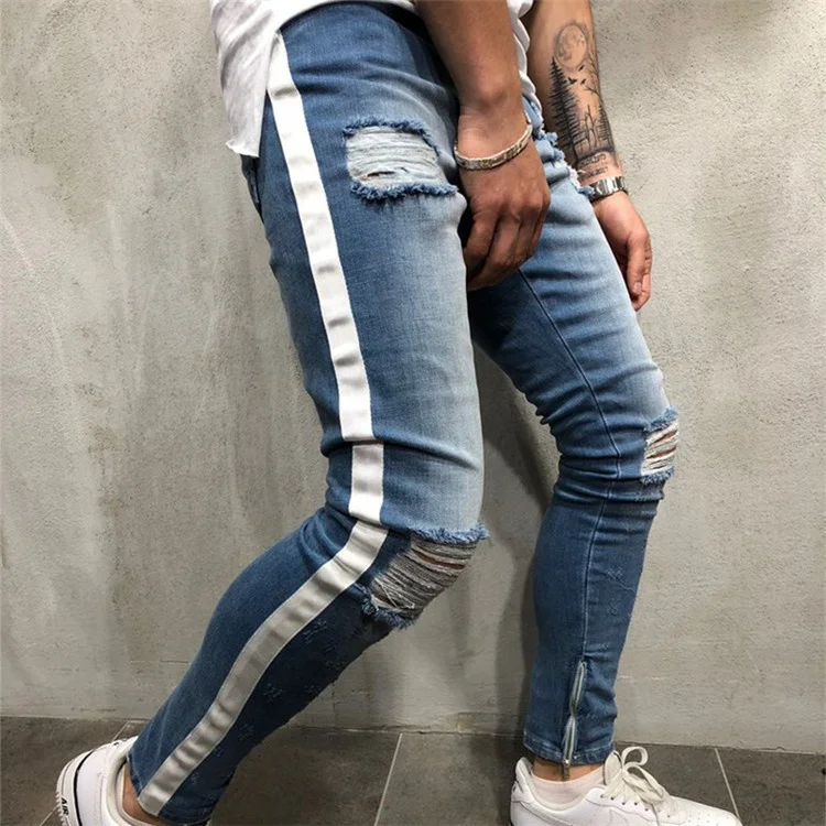 

Fashion new mens jeans slim fit demin trousers