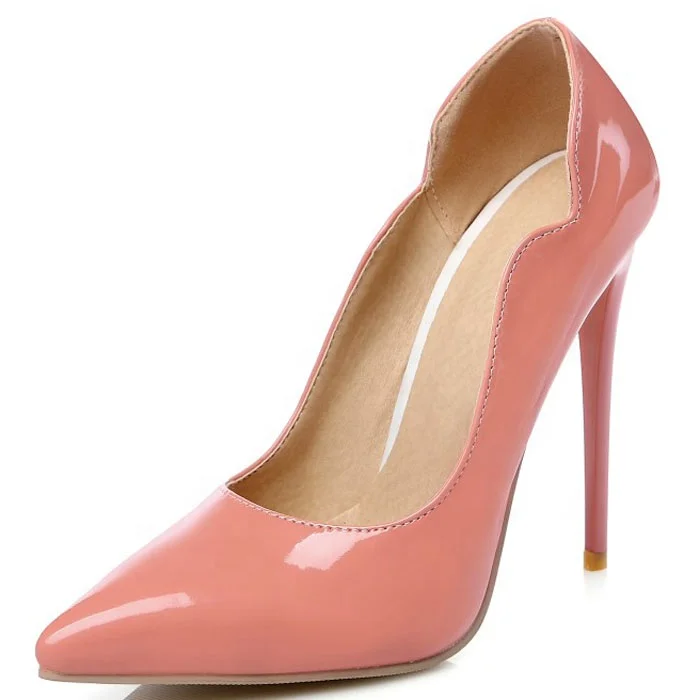 

Factory Price 7inches High-Heeled Shoes Pointed toe for Women Dress Large Size EU47 Stiletto Basic Party Lady Pumps Shoes, Apricot white red yellow black