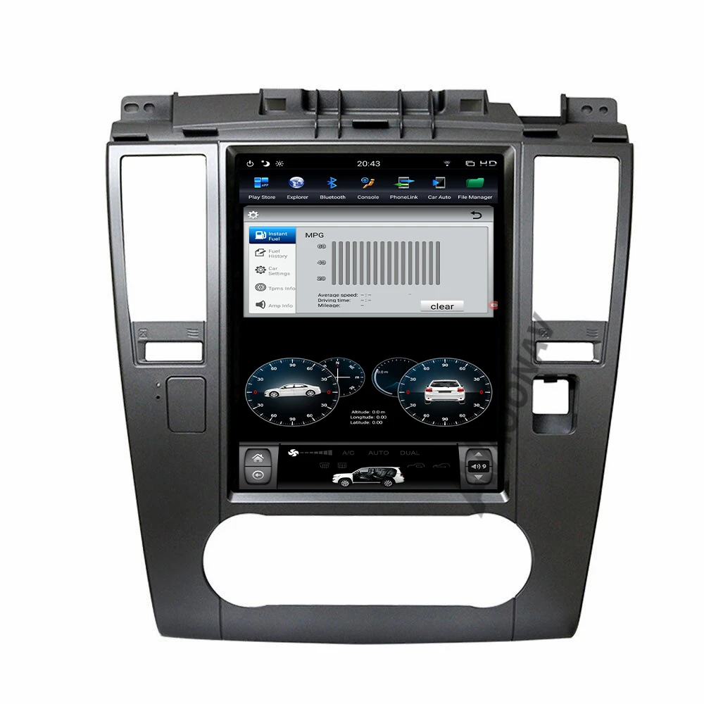 

AOONAV 10.4 GPS Radio de coche GPS para Nissan For TIIDA 2008-2011 reproductor multimedia pantalla vertical auto, Black