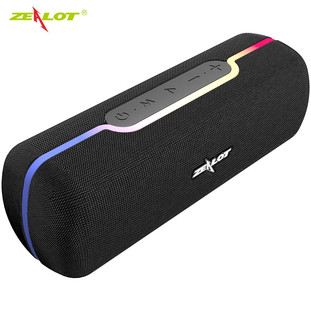 

10W Wireless Portable Bluetooth Speaker with LED light ZEALOT S55