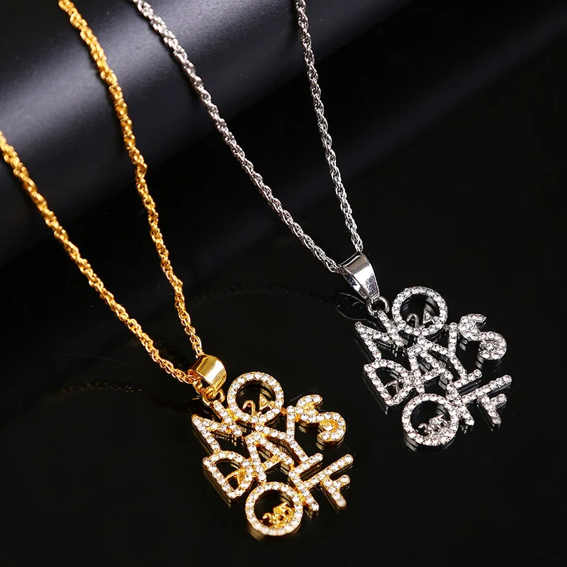 

Men Women Gold Silver Color Letter Necklace Hip Hop Jewelry Gifts, As pic