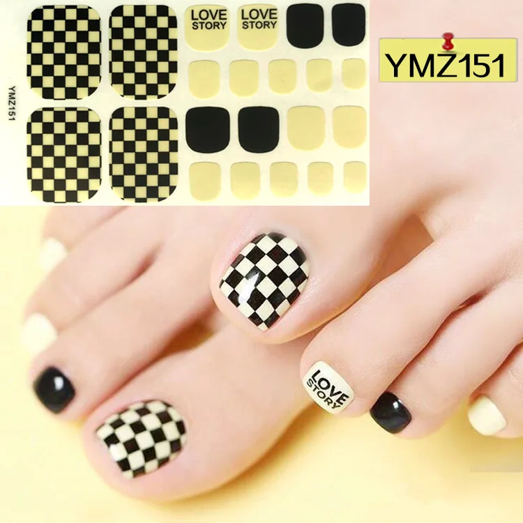 

YMZ148-YMZ166 Nail Applique Waterproof Fashion Toenail Manicure Foot Sticker Cartoon Toenail Sticker