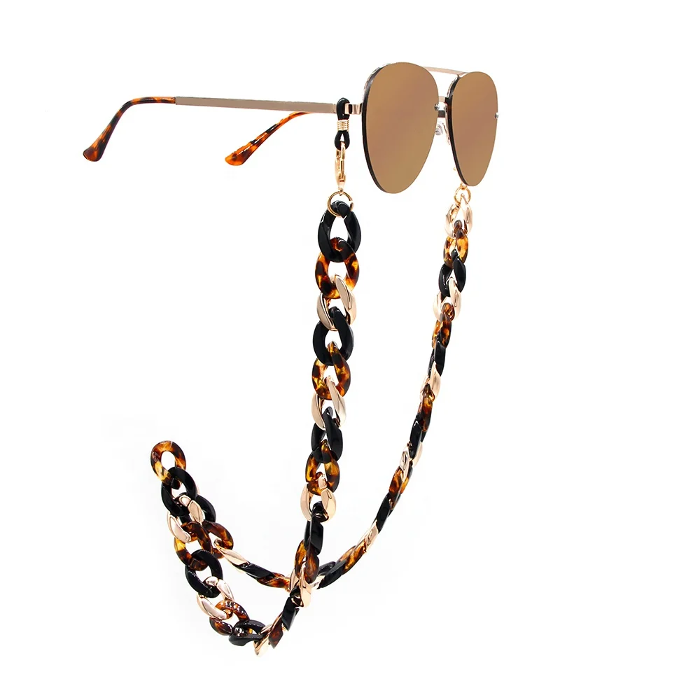 

2022 Fashion design acrylic resin glasses chain eyeglass rope cord sunglasses