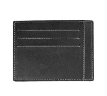 

Double-sided genuine leather ultra-thin creative atm card cover mini wallet personalized id credit card holder