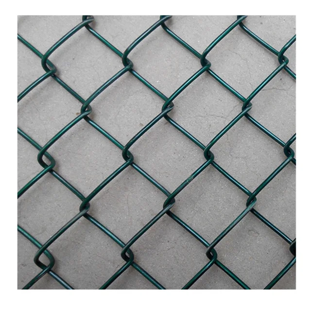 

Green Mesh PVC Coated Used Chain Link Fence For Sports Ground Guard, Sliver or green